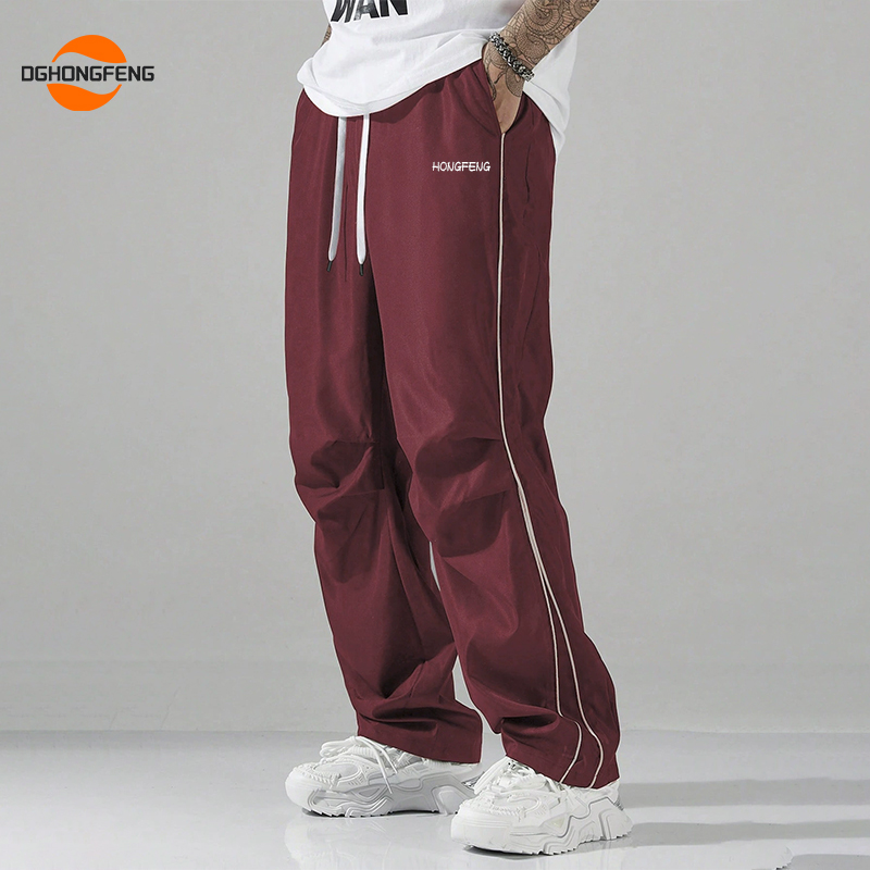 wide leg track pant Men loose casual pants sweat pants custom